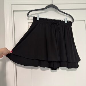 Black Flutter Shorts